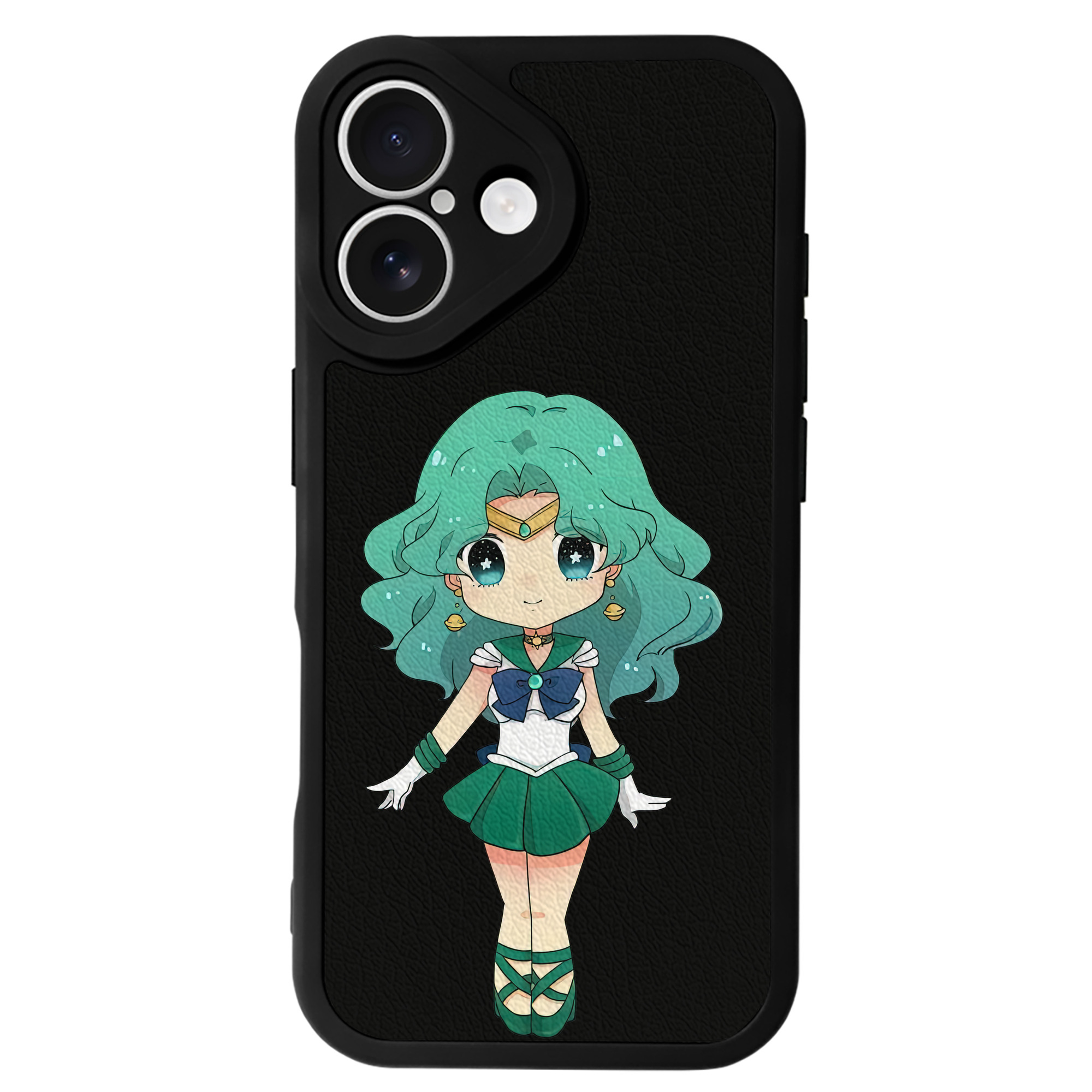（画像用） 美少女戦士セーラームーン 海王 みちる（かいおう みちる） Sailor Moon Kaiou Michiru 【iPhone 16シリーズ対応】シリコンスマホケース（レザー調） 材質：シリコン